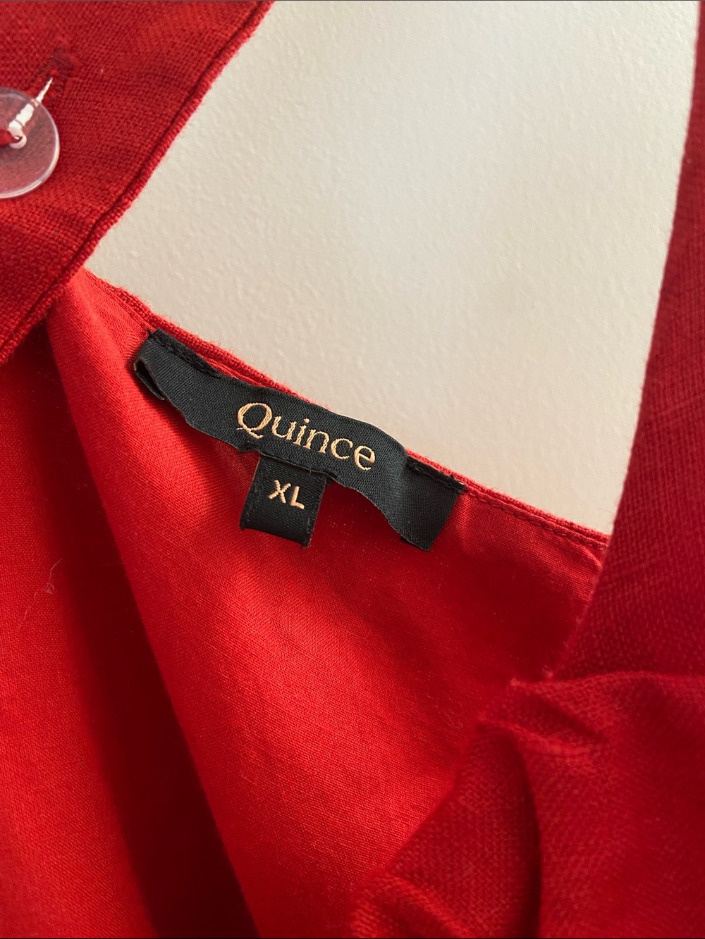 Quince Red Sleeveless Linen Midi Dress - Picture 4 of 4